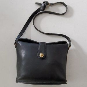 Coach Vintage Black Leather Binocular Bag